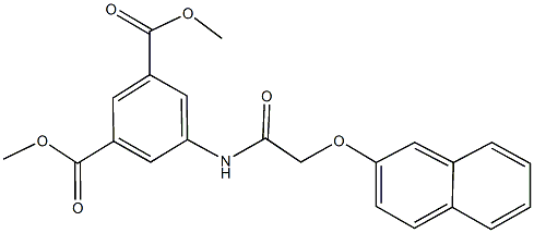 dimethyl 5-{[(2-naphthyloxy)acetyl]amino}isophthalate 化学構造式