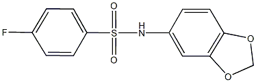 N-(1,3-benzodioxol-5-yl)-4-fluorobenzenesulfonamide Structure