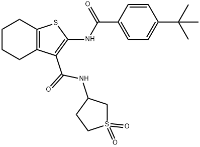 519012-48-7 2-[(4-tert-butylbenzoyl)amino]-N-(1,1-dioxidotetrahydrothien-3-yl)-4,5,6,7-tetrahydro-1-benzothiophene-3-carboxamide