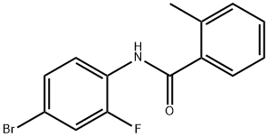 N-(4-bromo-2-fluorophenyl)-2-methylbenzamide Struktur