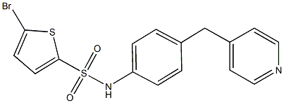 5-bromo-N-[4-(4-pyridinylmethyl)phenyl]-2-thiophenesulfonamide Struktur