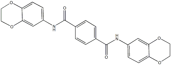 N~1~,N~4~-di(2,3-dihydro-1,4-benzodioxin-6-yl)terephthalamide Struktur