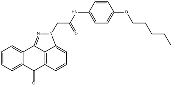 2-(6-oxodibenzo[cd,g]indazol-2(6H)-yl)-N-[4-(pentyloxy)phenyl]acetamide 结构式
