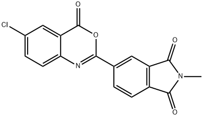 5-(6-chloro-4-oxo-4H-3,1-benzoxazin-2-yl)-2-methyl-1H-isoindole-1,3(2H)-dione 结构式