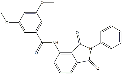 N-(1,3-dioxo-2-phenyl-2,3-dihydro-1H-isoindol-4-yl)-3,5-dimethoxybenzamide 化学構造式