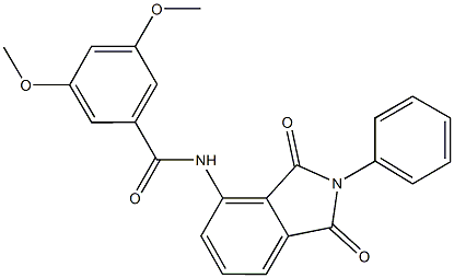 N-(1,3-dioxo-2-phenyl-2,3-dihydro-1H-isoindol-4-yl)-3,5-dimethoxybenzamide 结构式