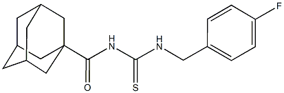 N-(1-adamantylcarbonyl)-N'-(4-fluorobenzyl)thiourea 结构式