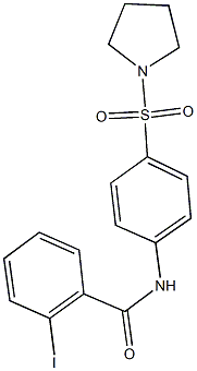 2-iodo-N-[4-(pyrrolidin-1-ylsulfonyl)phenyl]benzamide Struktur