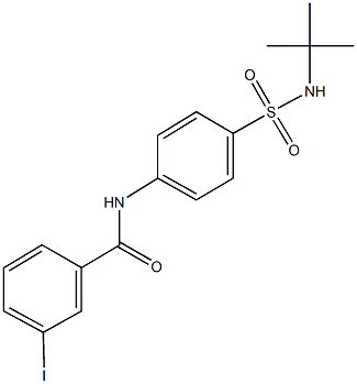 N-{4-[(tert-butylamino)sulfonyl]phenyl}-3-iodobenzamide 结构式