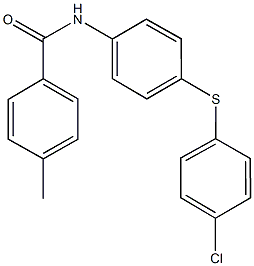 N-{4-[(4-chlorophenyl)sulfanyl]phenyl}-4-methylbenzamide Struktur