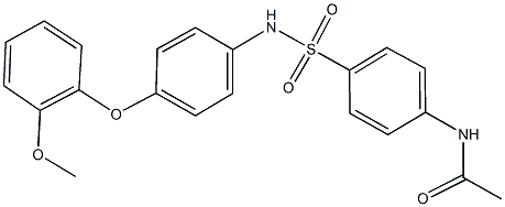 N-(4-{[4-(2-methoxyphenoxy)anilino]sulfonyl}phenyl)acetamide 化学構造式