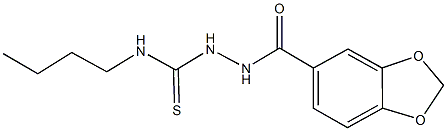 2-(1,3-benzodioxol-5-ylcarbonyl)-N-butylhydrazinecarbothioamide Struktur