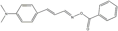 3-[4-(dimethylamino)phenyl]acrylaldehyde O-benzoyloxime 化学構造式