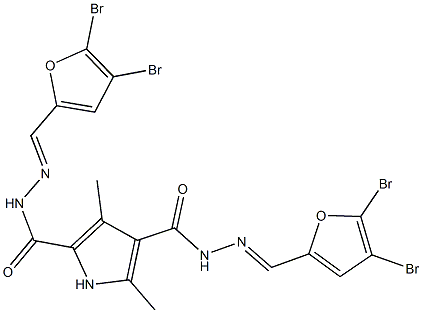 521933-47-1 N'~2~,N'~4~-bis[(4,5-dibromo-2-furyl)methylene]-3,5-dimethyl-1H-pyrrole-2,4-dicarbohydrazide