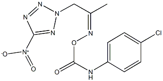 2-[2-({[(4-chloroanilino)carbonyl]oxy}imino)propyl]-5-nitro-2H-tetraazole Structure