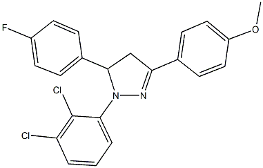 1-(2,3-dichlorophenyl)-5-(4-fluorophenyl)-3-(4-methoxyphenyl)-4,5-dihydro-1H-pyrazole Structure