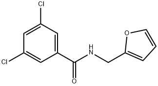 3,5-dichloro-N-(2-furylmethyl)benzamide 化学構造式