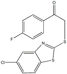 2-[(5-chloro-1,3-benzothiazol-2-yl)sulfanyl]-1-(4-fluorophenyl)ethanone Structure