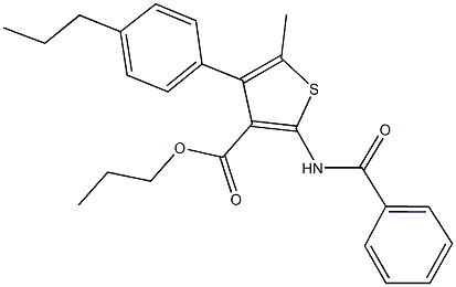 propyl 2-(benzoylamino)-5-methyl-4-(4-propylphenyl)-3-thiophenecarboxylate|