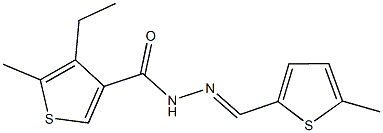 4-ethyl-5-methyl-N'-[(5-methyl-2-thienyl)methylene]-3-thiophenecarbohydrazide,522594-01-0,结构式