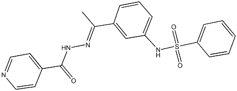 N-[3-(N-isonicotinoylethanehydrazonoyl)phenyl]benzenesulfonamide Structure