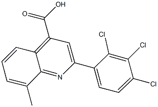 8-methyl-2-(2,3,4-trichlorophenyl)-4-quinolinecarboxylic acid,522594-59-8,结构式