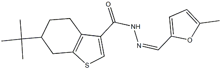 6-tert-butyl-N'-[(5-methyl-2-furyl)methylene]-4,5,6,7-tetrahydro-1-benzothiophene-3-carbohydrazide,522594-88-3,结构式