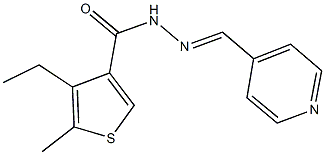4-ethyl-5-methyl-N'-(4-pyridinylmethylene)-3-thiophenecarbohydrazide Structure