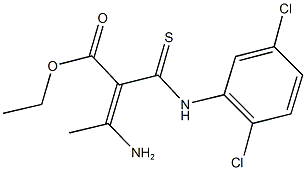 ethyl 3-amino-2-[(2,5-dichloroanilino)carbothioyl]-2-butenoate Struktur