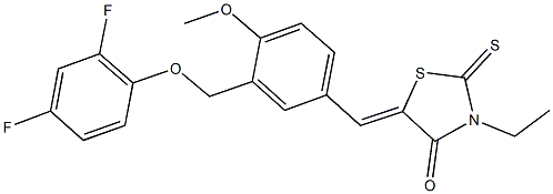 522595-59-1 5-{3-[(2,4-difluorophenoxy)methyl]-4-methoxybenzylidene}-3-ethyl-2-thioxo-1,3-thiazolidin-4-one