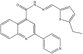 N'-[(5-ethyl-2-thienyl)methylene]-2-(4-pyridinyl)-4-quinolinecarbohydrazide Structure