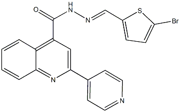 N'-[(5-bromo-2-thienyl)methylene]-2-(4-pyridinyl)-4-quinolinecarbohydrazide Structure