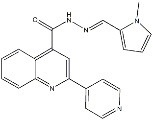 N'-[(1-methyl-1H-pyrrol-2-yl)methylene]-2-(4-pyridinyl)-4-quinolinecarbohydrazide Structure