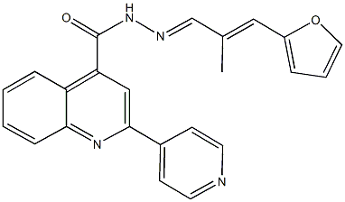 N'-[3-(2-furyl)-2-methyl-2-propenylidene]-2-(4-pyridinyl)-4-quinolinecarbohydrazide 结构式