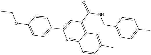 2-(4-ethoxyphenyl)-6-methyl-N-(4-methylbenzyl)-4-quinolinecarboxamide Structure