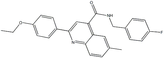 2-(4-ethoxyphenyl)-N-(4-fluorobenzyl)-6-methyl-4-quinolinecarboxamide,522596-70-9,结构式