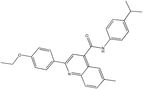 2-(4-ethoxyphenyl)-N-(4-isopropylphenyl)-6-methyl-4-quinolinecarboxamide Structure