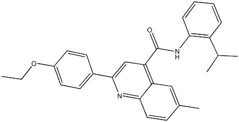 2-(4-ethoxyphenyl)-N-(2-isopropylphenyl)-6-methyl-4-quinolinecarboxamide Struktur