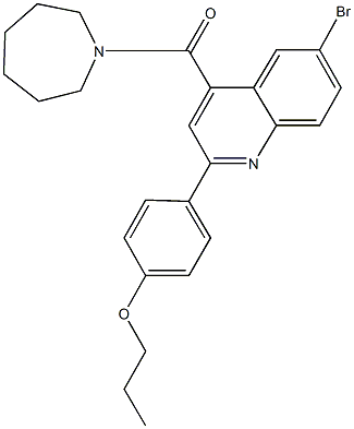 4-[4-(1-azepanylcarbonyl)-6-bromo-2-quinolinyl]phenyl propyl ether Structure