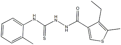 522597-34-8 2-[(4-ethyl-5-methyl-3-thienyl)carbonyl]-N-(2-methylphenyl)hydrazinecarbothioamide