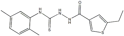 N-(2,5-dimethylphenyl)-2-[(5-ethyl-3-thienyl)carbonyl]hydrazinecarbothioamide Struktur