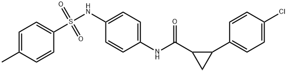 2-(4-chlorophenyl)-N-(4-{[(4-methylphenyl)sulfonyl]amino}phenyl)cyclopropanecarboxamide Structure