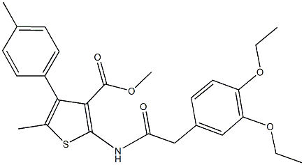 522597-93-9 methyl 2-{[(3,4-diethoxyphenyl)acetyl]amino}-5-methyl-4-(4-methylphenyl)-3-thiophenecarboxylate