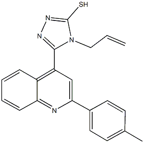 4-allyl-5-[2-(4-methylphenyl)-4-quinolinyl]-4H-1,2,4-triazole-3-thiol Struktur