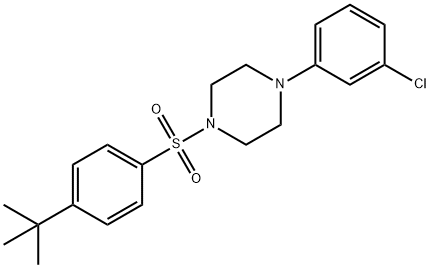 1-[(4-tert-butylphenyl)sulfonyl]-4-(3-chlorophenyl)piperazine,522598-17-0,结构式