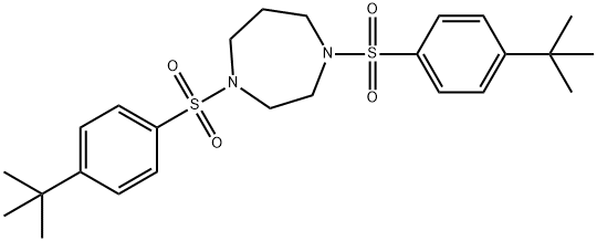 1,4-bis[(4-tert-butylphenyl)sulfonyl]-1,4-diazepane 结构式