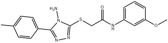 2-{[4-amino-5-(4-methylphenyl)-4H-1,2,4-triazol-3-yl]sulfanyl}-N-(3-methoxyphenyl)acetamide,522604-41-7,结构式