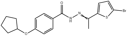 522618-31-1 N'-[1-(5-bromo-2-thienyl)ethylidene]-4-(cyclopentyloxy)benzohydrazide