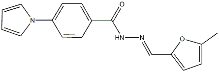 N'-[(5-methyl-2-furyl)methylene]-4-(1H-pyrrol-1-yl)benzohydrazide Struktur