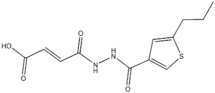 4-oxo-4-{2-[(5-propyl-3-thienyl)carbonyl]hydrazino}-2-butenoic acid Struktur